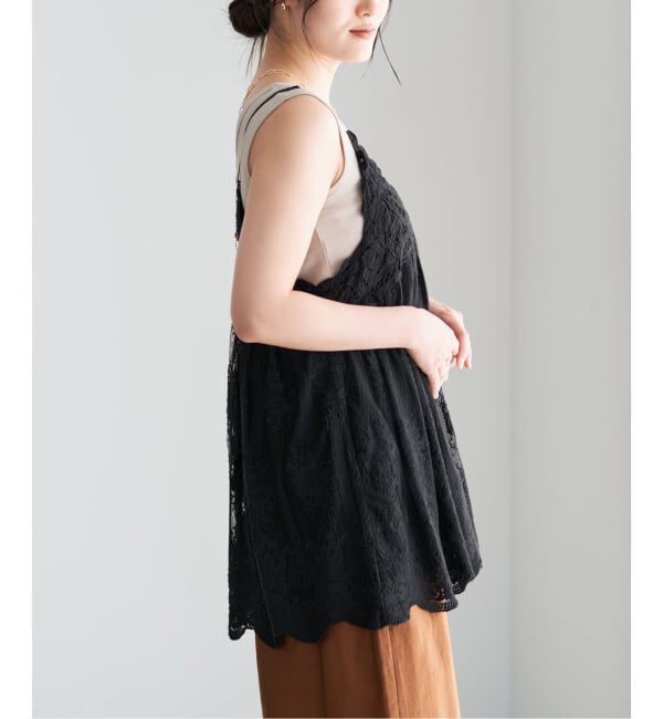 IENA「《追加2予約》アンティークチュールバテンキャミ」|キャミソール|