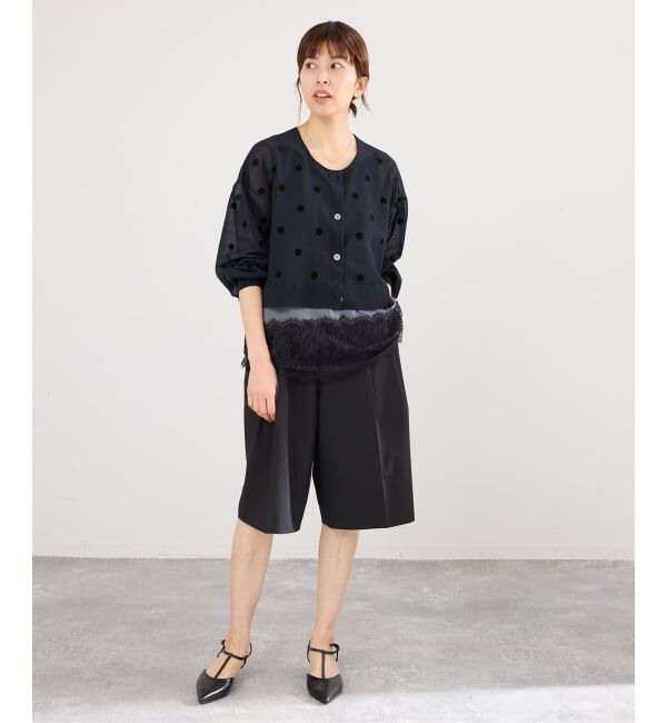 IENA「《WEB限定/追加2予約》ウォッシャブルFILMY ドット カーディガン」|カーディガン|