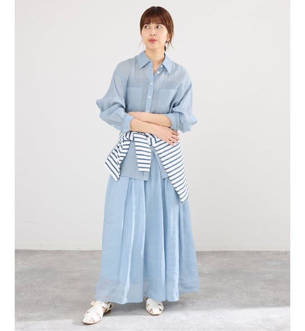 IENA「《セットアップ対応/予約》ラミーレギュラーカラーシャツ」|シャツ・ブラウス|