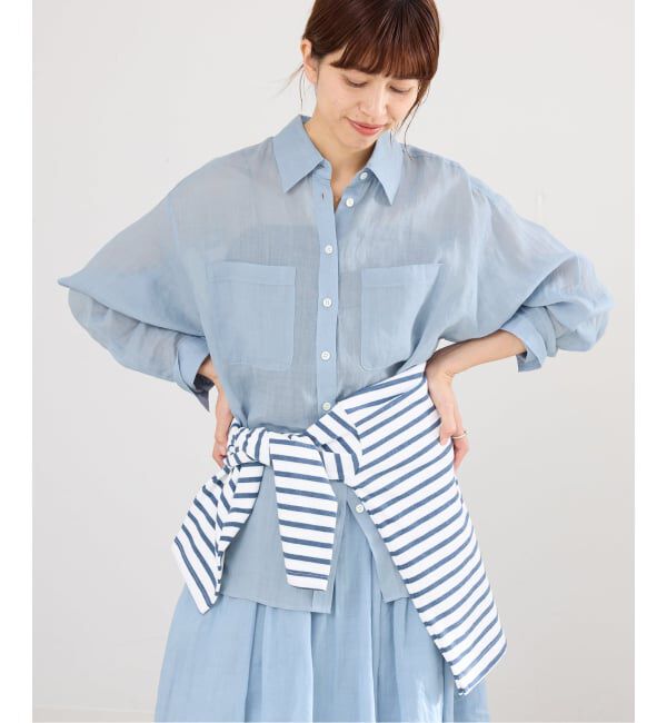 IENA「《セットアップ対応/予約》ラミーレギュラーカラーシャツ」|シャツ・ブラウス|