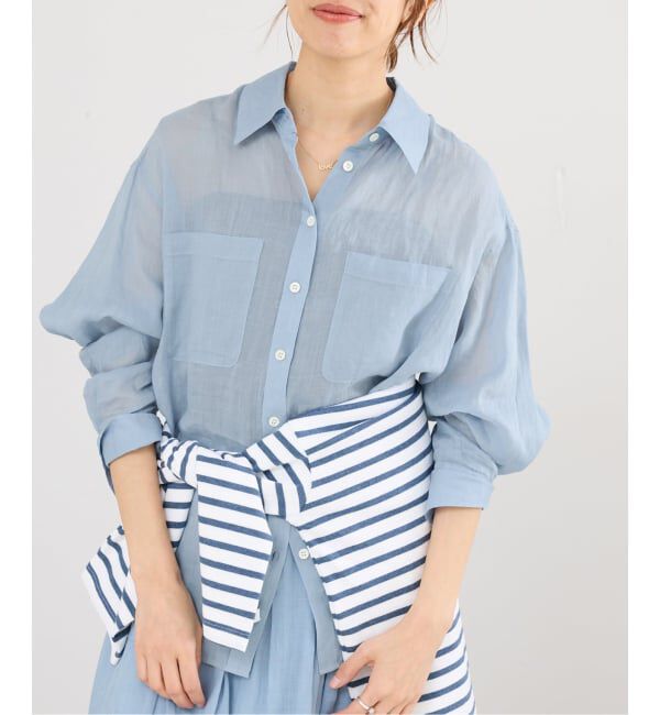 IENA「《セットアップ対応/予約》ラミーレギュラーカラーシャツ」|シャツ・ブラウス|