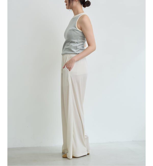 IENA LA BOUCLE「《予約》IENA LA BOUCLE ベロアボーダータンクトップ」|タンクトップ|