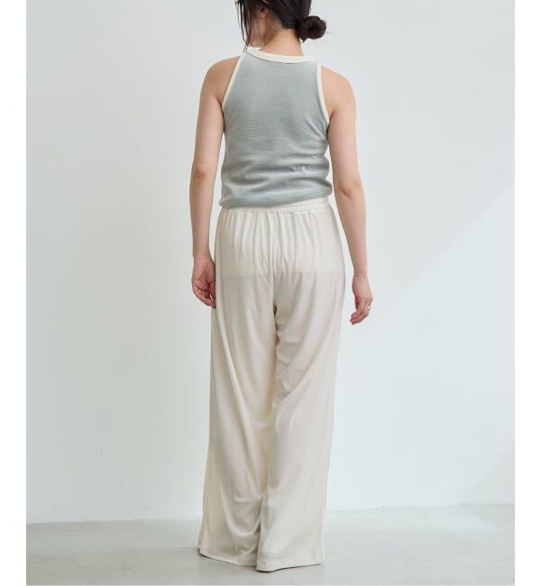 IENA LA BOUCLE「《予約》IENA LA BOUCLE ベロアボーダータンクトップ」|タンクトップ|