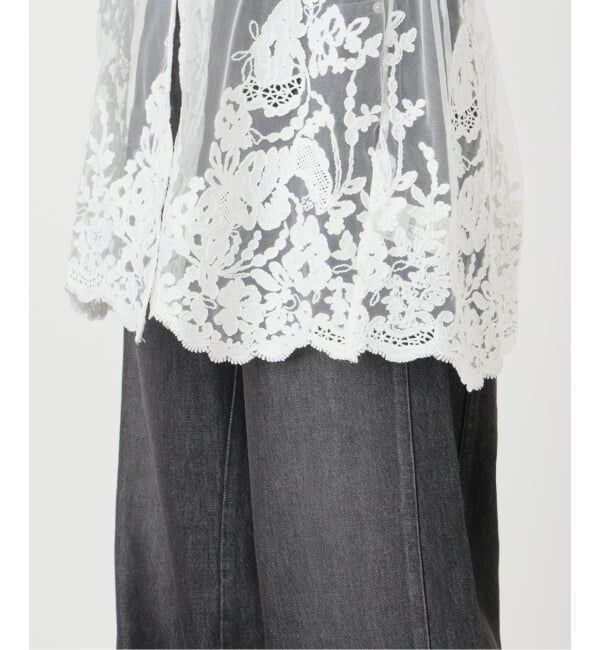 IENA LA BOUCLE「《予約》IENA LA BOUCLE チュールレースノースリーブベスト」|ベスト・ジレ|