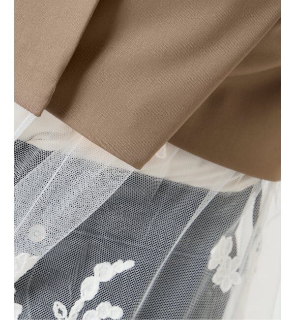 IENA LA BOUCLE「《予約》IENA LA BOUCLE チュールレースノースリーブベスト」|ベスト・ジレ|