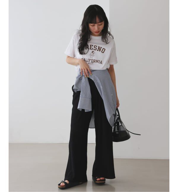 SLOBE IENA「《ブラックのみWEB限定/予約》楊柳カットソーパンツ」|その他|