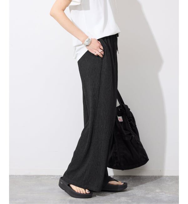 SLOBE IENA「《ブラックのみWEB限定/予約》楊柳カットソーパンツ」|その他|
