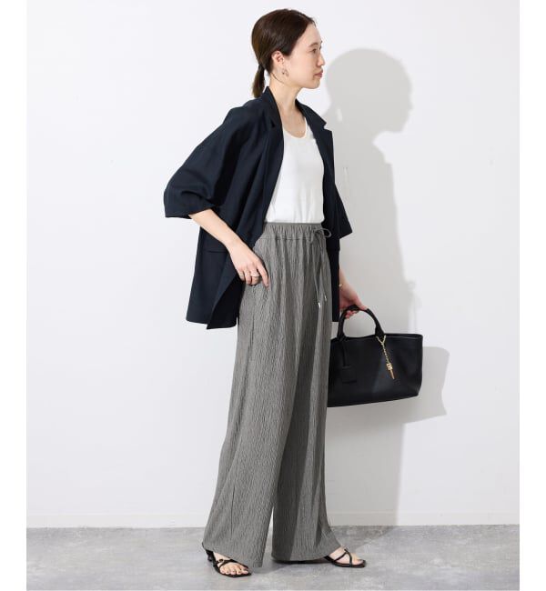 SLOBE IENA「《ブラックのみWEB限定/予約》楊柳カットソーパンツ」|その他|