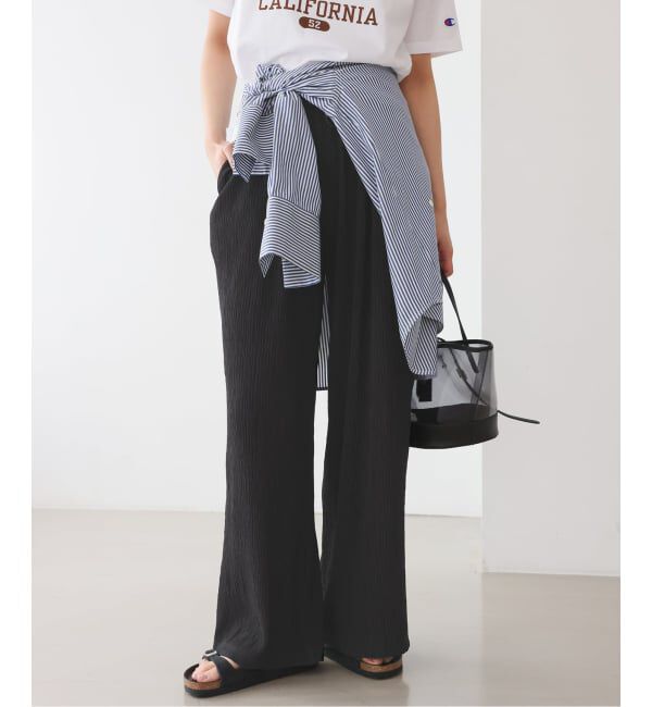 SLOBE IENA「《ブラックのみWEB限定/予約》楊柳カットソーパンツ」|その他|