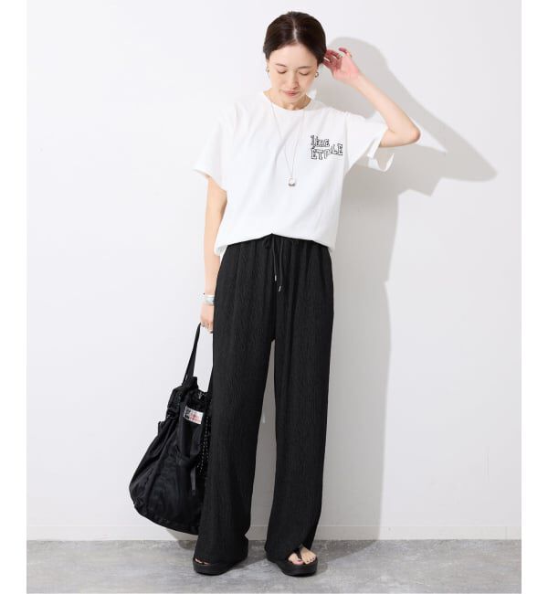 SLOBE IENA「《ブラックのみWEB限定/予約》楊柳カットソーパンツ」|その他|