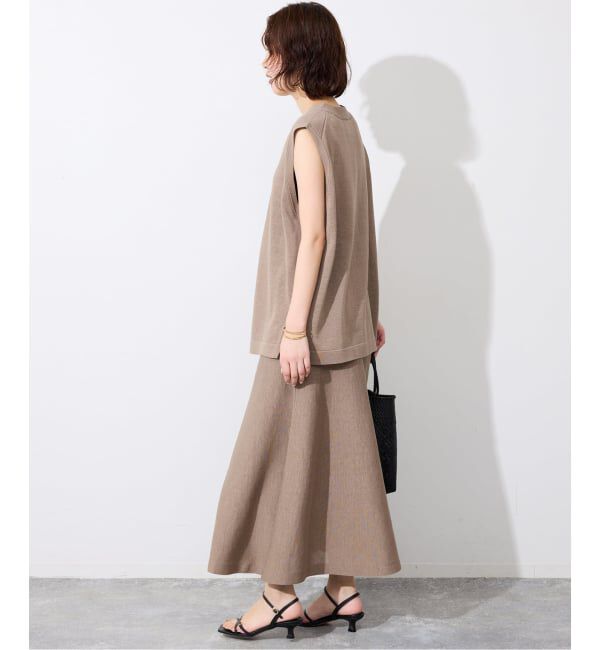 SLOBE IENA「《セットアップ対応可/予約》コットンポリ ニットジレ」|ベスト・ジレ|