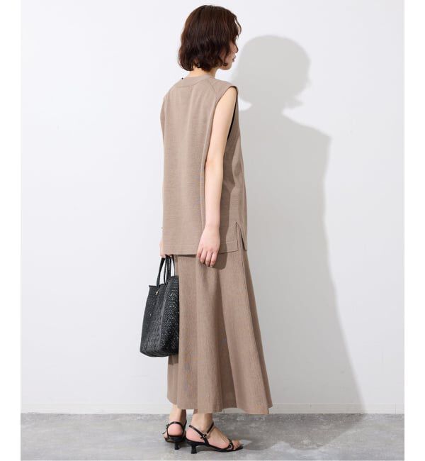 SLOBE IENA「《セットアップ対応可/予約》コットンポリ ニットジレ」|ベスト・ジレ|