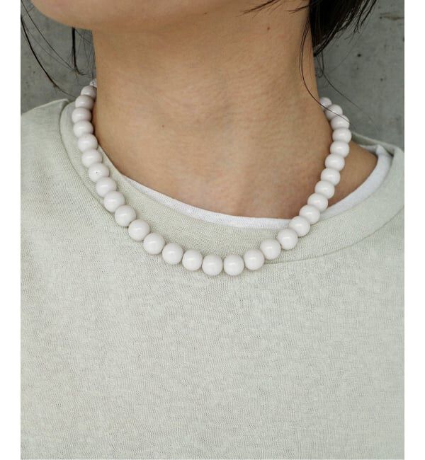 SLOBE IENA「《予約》mabel/マベル SLOBE別注 ビーズネックレス」|ネックレス|ナチュラル