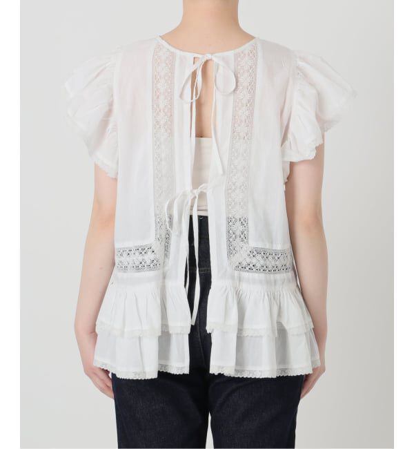 SLOBE IENA「《予約》crinkle crinkle crinkle SLOBE別注 front tapestry 2way blouse」|シャツ・ブラウス|