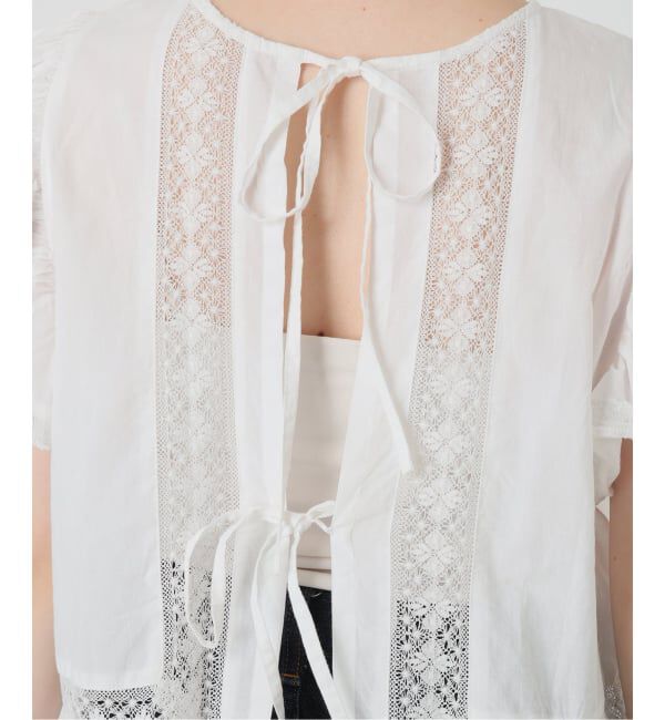 SLOBE IENA「《予約》crinkle crinkle crinkle SLOBE別注 front tapestry 2way blouse」|シャツ・ブラウス|