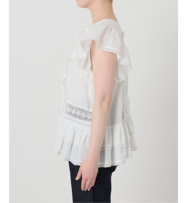 SLOBE IENA「《予約》crinkle crinkle crinkle SLOBE別注 front tapestry 2way blouse」|シャツ・ブラウス|