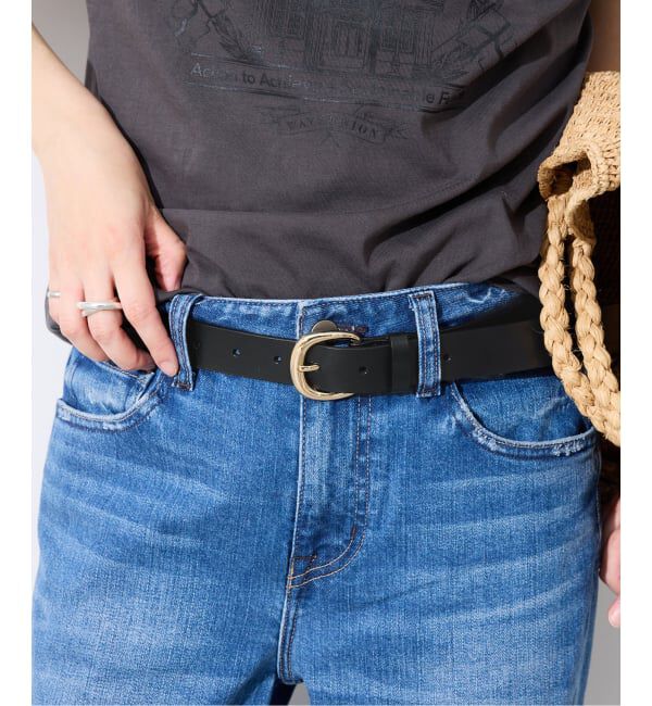 SLOBE IENA「《予約》SLOBE ラウンドバックル太ベルト」|ベルト|