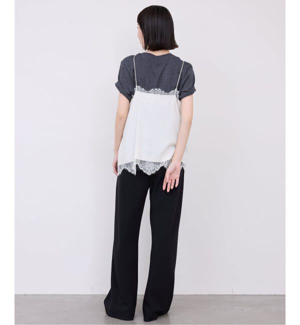 SLOBE IENA「《追加3予約》サテンレースキャミソール」|キャミソール|