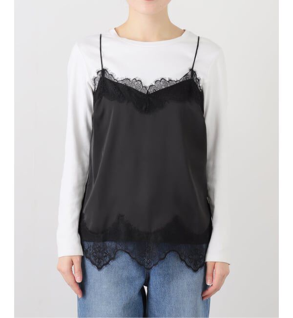 SLOBE IENA「《追加3予約》サテンレースキャミソール」|キャミソール|