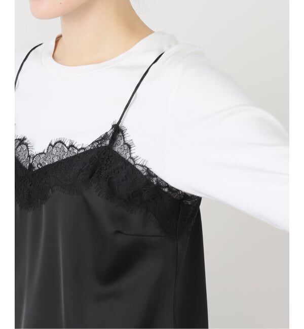 SLOBE IENA「《追加3予約》サテンレースキャミソール」|キャミソール|
