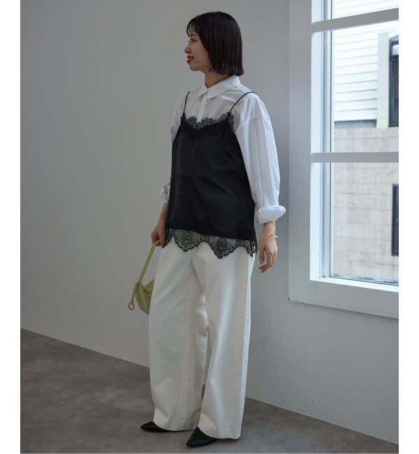 SLOBE IENA「《追加3予約》サテンレースキャミソール」|キャミソール|