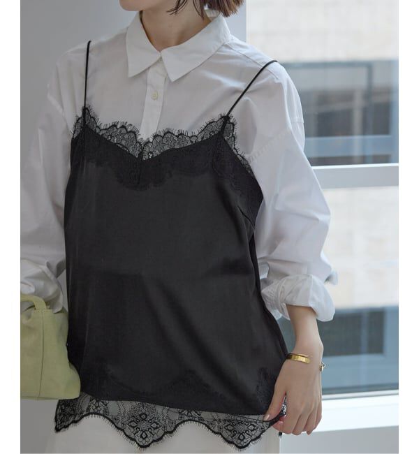 SLOBE IENA「《追加3予約》サテンレースキャミソール」|キャミソール|