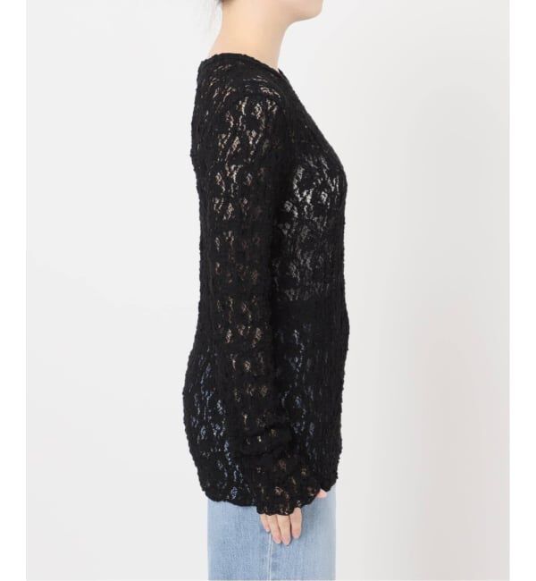 IENA「《WEB限定/追加5予約》Flowerストレッチレースプルオーバー」|Tシャツ・カットソー|