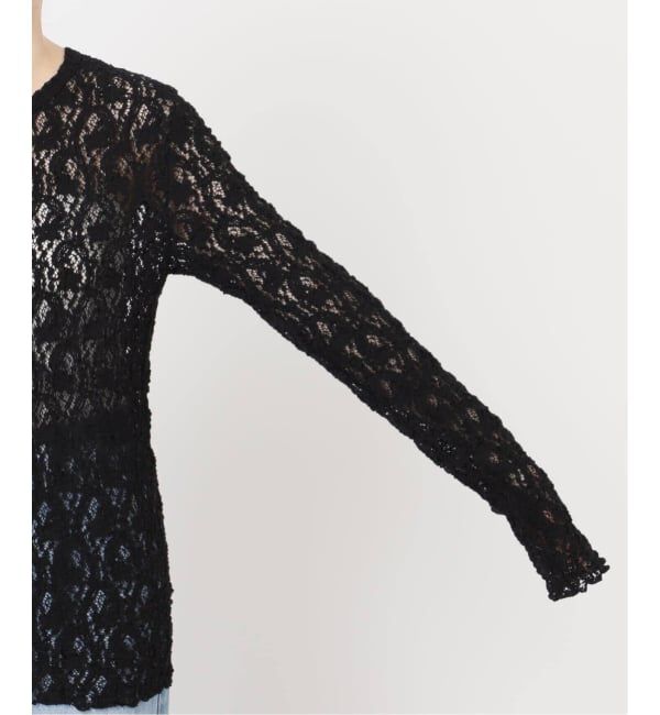 IENA「《WEB限定/追加5予約》Flowerストレッチレースプルオーバー」|Tシャツ・カットソー|