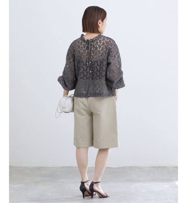 IENA「《追加予約》フラワー刺繍レース2WAYブラウス」|シャツ・ブラウス|