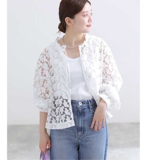 IENA「《追加予約》フラワー刺繍レース2WAYブラウス」|シャツ・ブラウス|