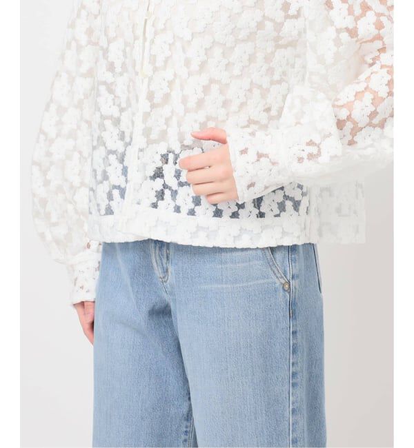 IENA「《追加予約》フラワー刺繍レース2WAYブラウス」|シャツ・ブラウス|