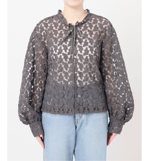 IENA「《追加予約》フラワー刺繍レース2WAYブラウス」|シャツ・ブラウス|