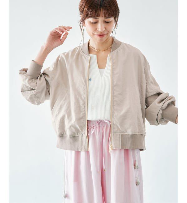 IENA「《WEB限定/追加予約》ウォッシャブル ライトエアリーMA-1」|ブルゾン・スタジャン|