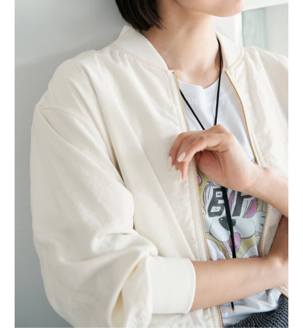 IENA「《WEB限定/追加予約》ウォッシャブル ライトエアリーMA-1」|ブルゾン・スタジャン|