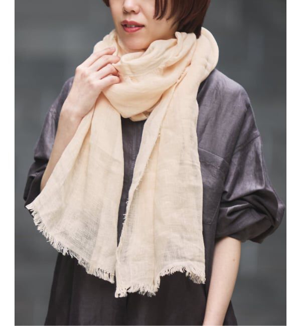IENA「《予約》NIMNIMDUAI/ニムニムデュアイ PLAIN GAUZE STOLE ストール」|ストール|