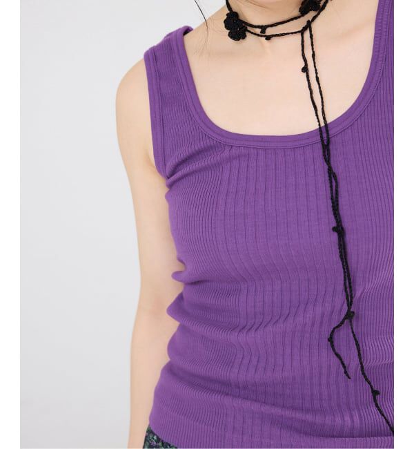 IENA「《予約》PURE SUGAR/ピュア シュガー Debardeur MALAWI タンクトップ」|タンクトップ|パープル