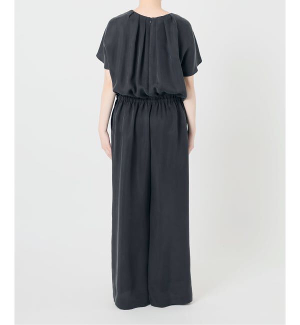 IENA「《予約》ウォッシャブル キュプラオーバーフレンチオールインワン」|オールインワン|