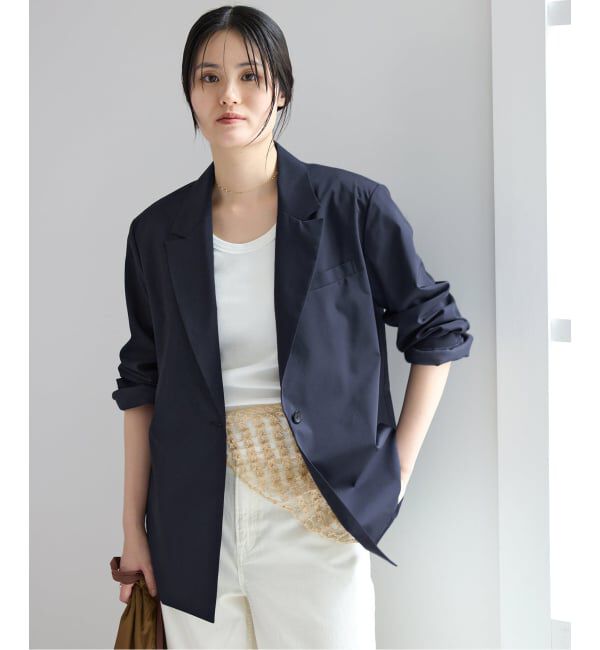 IENA「《UVカット》エアリーソフトジャケット」|テーラードジャケット|