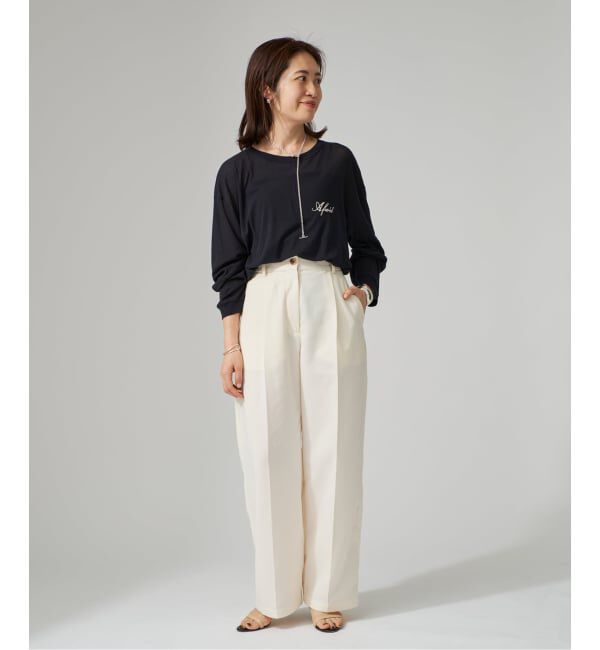 VERMEIL par iena「《予約》チノライクタックワイドパンツ」|チノ|
