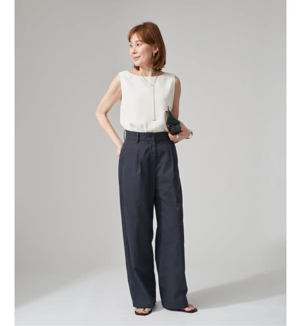 VERMEIL par iena「《予約》チノライクタックワイドパンツ」|チノ|