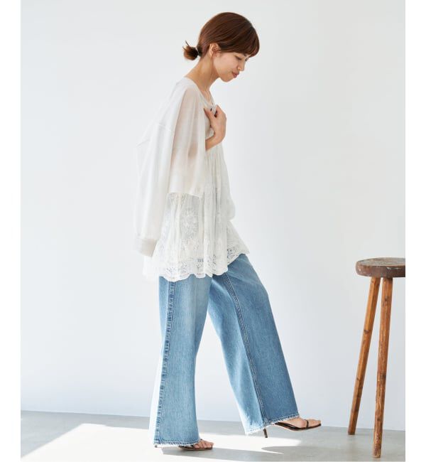 IENA「《WEB限定/追加3予約》アンティークチュールバテンキャミ」|キャミソール|