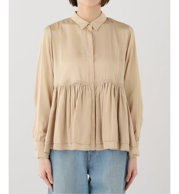 SLOBE IENA「《追加》ペプラムティアード ブラウス」|シャツ・ブラウス|