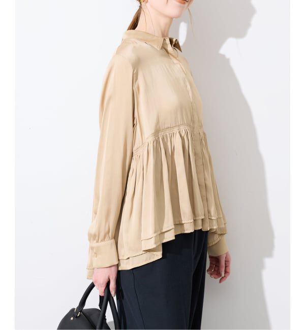 SLOBE IENA「《追加》ペプラムティアード ブラウス」|シャツ・ブラウス|