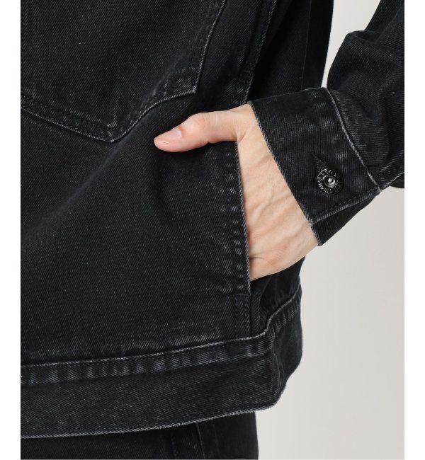 EDIFICE「《再入荷》Levi&rsquo;s(リーバイス) 別注 Type 1 Trucker Jacket BLACK "COLLARLESS"」|デニムジャケット|