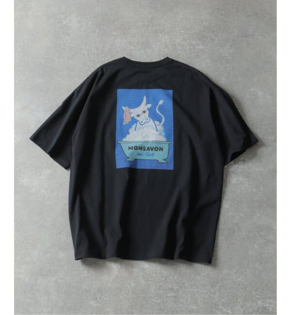 EDIFICE「《追加》SAVIGNAC (サヴィニャック) 別注 French Company プリント Tシャツ」|Tシャツ・カットソー|ブラック A