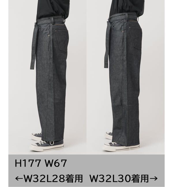 EDIFICE「LEVI&rsquo;S(R)/リーバイス(R) 別注 TWISTED BELTED デニムパンツ (L30)」|デニム|