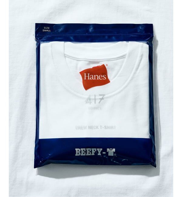 417 EDIFICE「【Hanes &times; 417 EDIFICE】別注 BEEFY CREW NECK T-SHIRT（MODERN FIT）」|Tシャツ・カットソー|