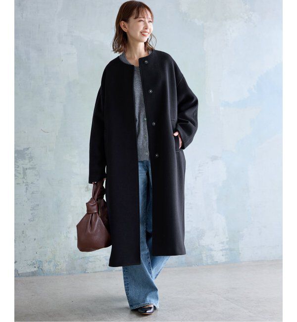 JOURNAL STANDARD「スーパー140ビーバーノーカラーコート」|ノーカラーコート|