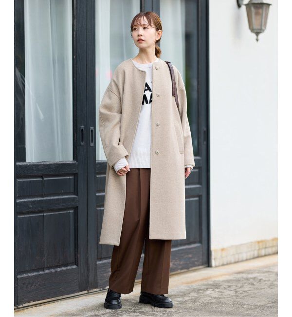 JOURNAL STANDARD「スーパー140ビーバーノーカラーコート」|ノーカラーコート|