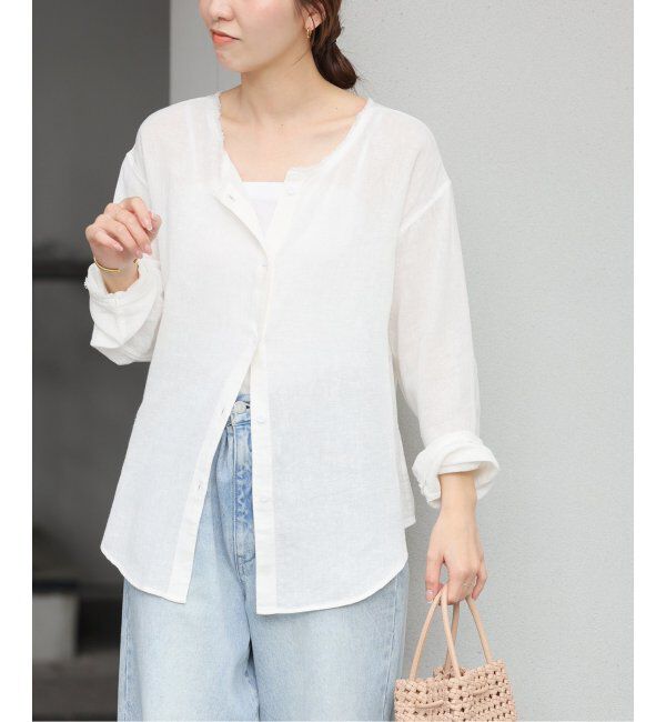 JOURNAL STANDARD relume「ラミーコットンメッシュ2WAYプルオーバー」|シャツ・ブラウス|ホワイト